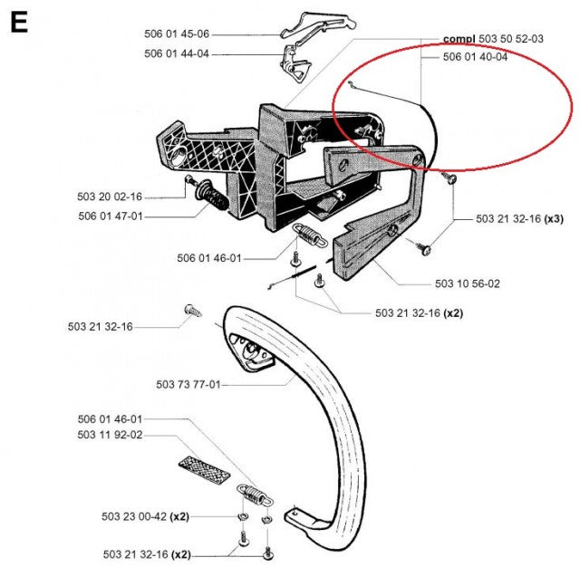 Cablu acceleratie Husqvarna 40