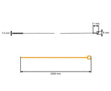 Cablu acceleratie universal 250 cm - vedere 3