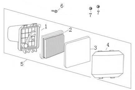 Carcasa completa filtru aer motor Loncin LC1P70F - vedere 3