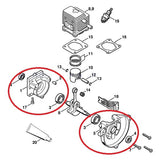 Carter motocoasa compatibil Stihl FS85, FS80, FS75, BG75 - vedere 5