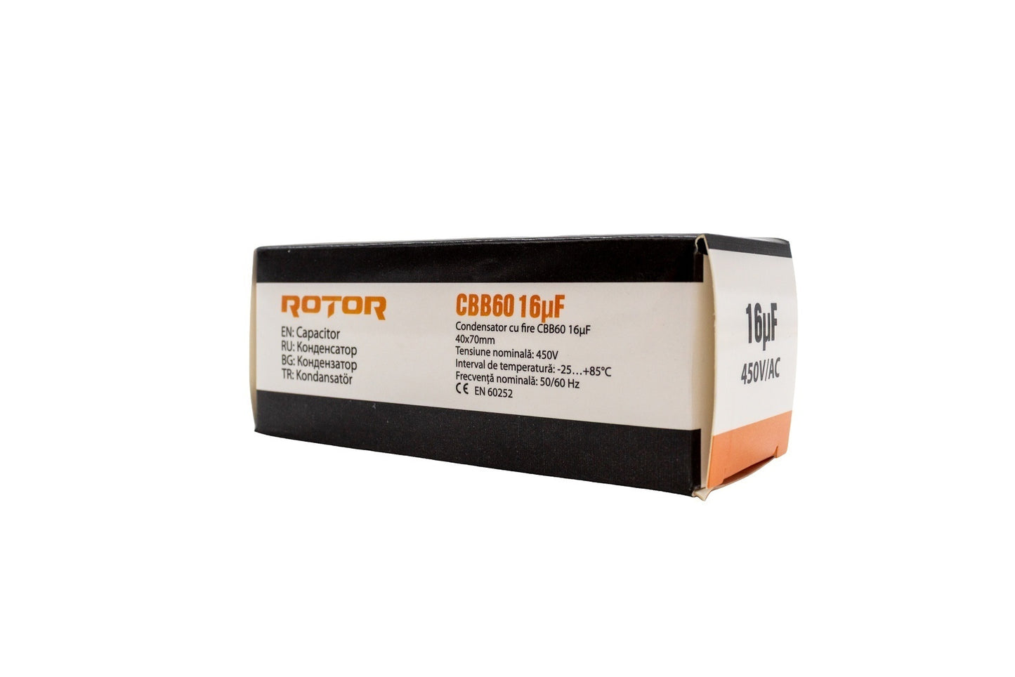 CBB60 Condensator cu fire 16µF 40x72 mm 450V ROTOR