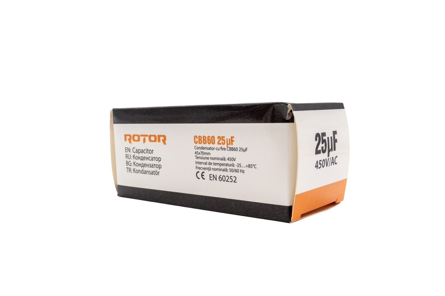 CBB60 Condensator cu fire 25µF 45x72 mm 450V ROTOR