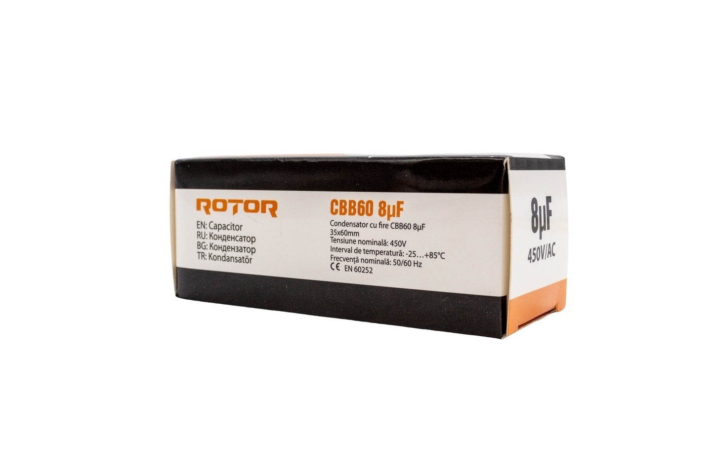 CBB60 Condensator cu fire 8µF 35x62 mm 450V ROTOR