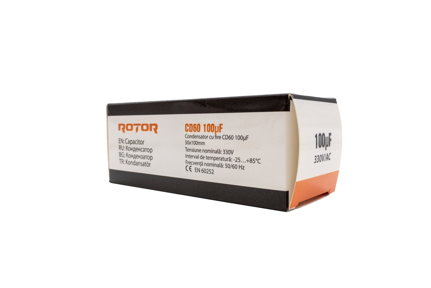 CD60 Condensator cu fire 100µF 50x100 mm 330V ROTOR