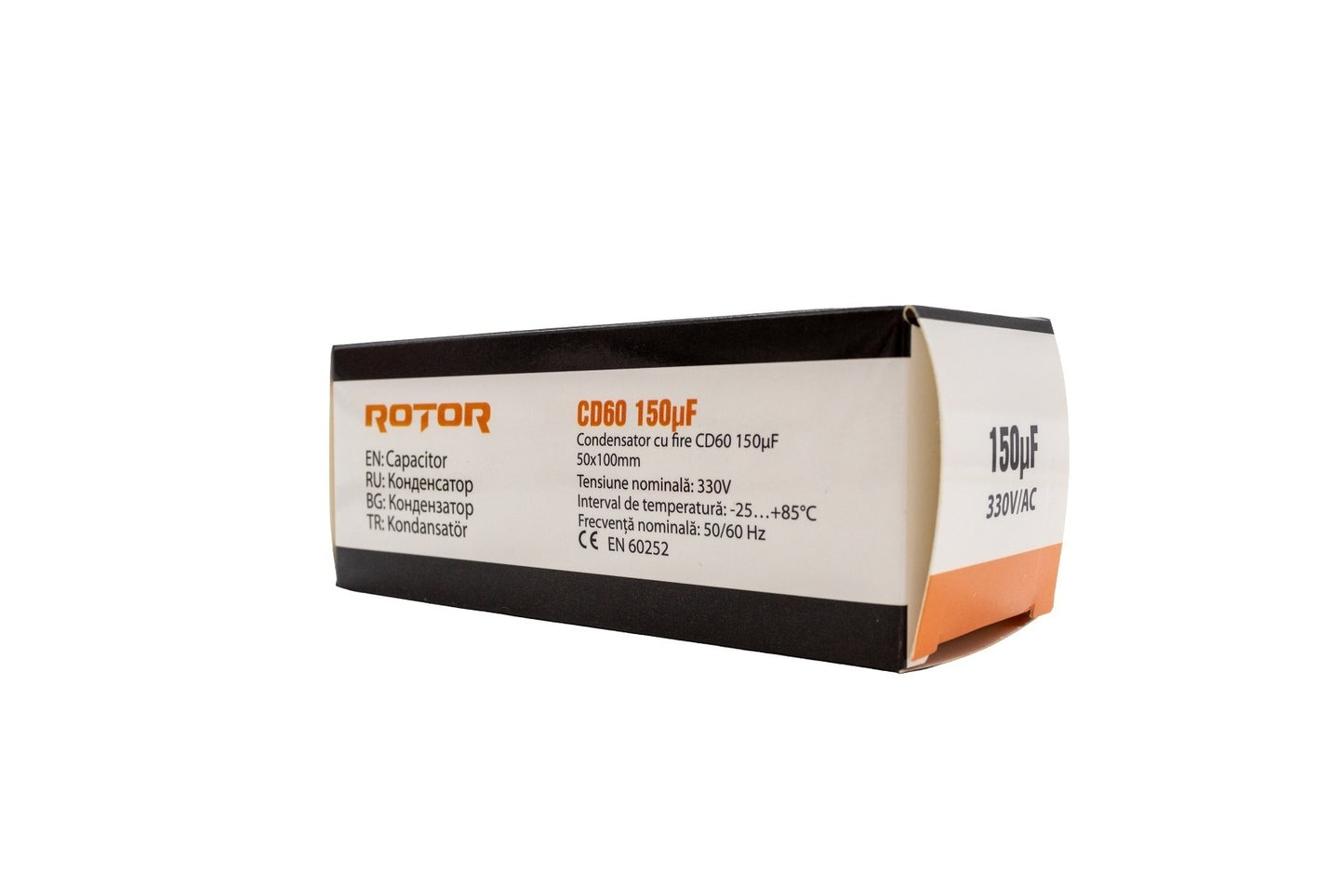 CD60 Condensator cu fire 150µF 50x100 mm 330V ROTOR
