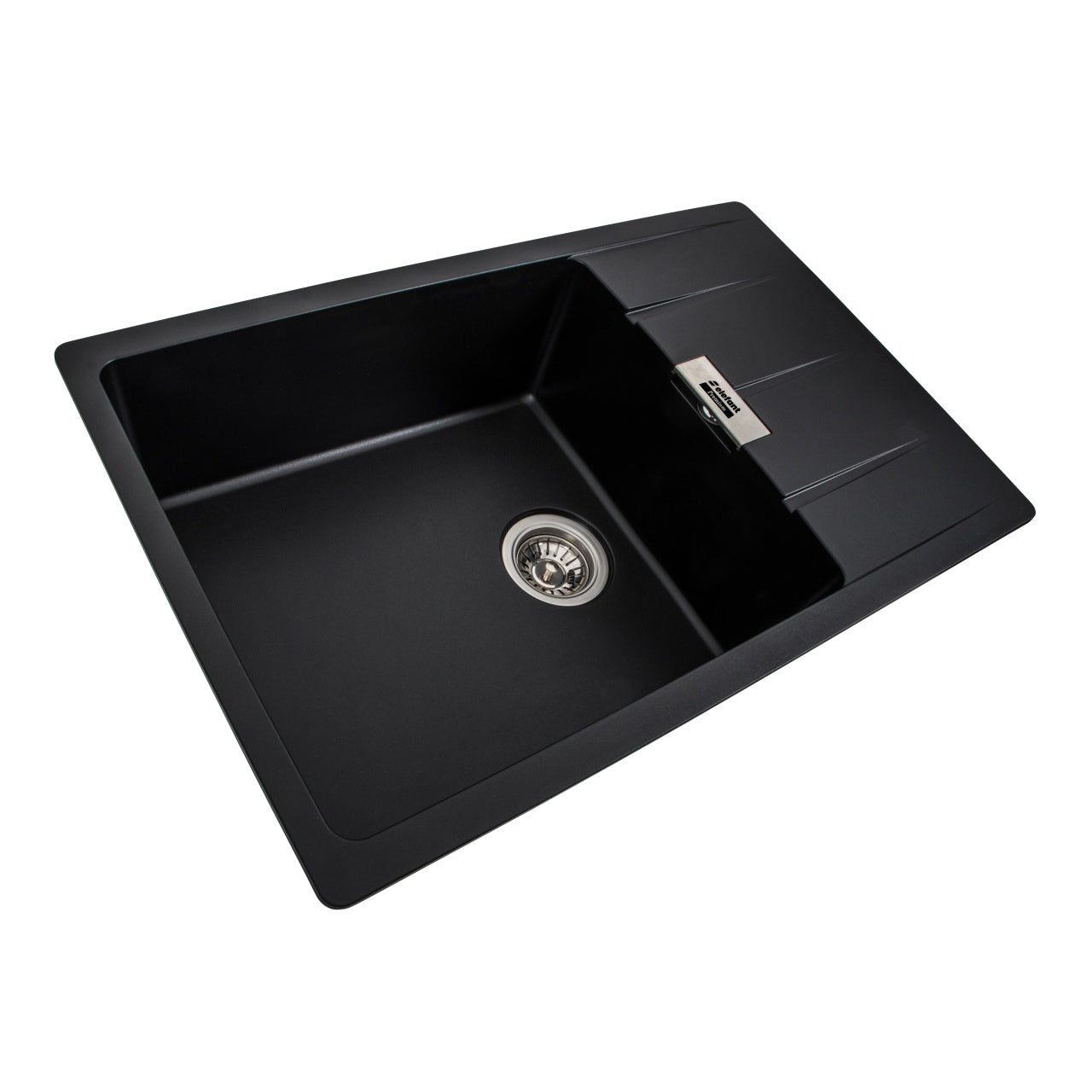 Chiuveta Bucatarie Granit Elefant Premium Roma, 775x500mm, negru metalic - detaliu 3