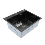 Chiuveta Bucatarie Inox SUS304 Bohm BH6050B, 600x500mm, nano black - imagine produs