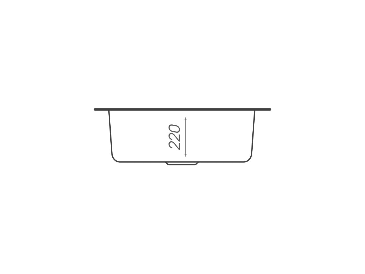Chiuveta de bucătărie Elefant Premium Turas 480 , Negru 482 mm