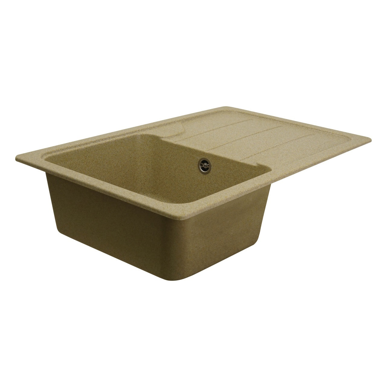 Chiuvetă din compozit de granit pentru bucătărie ELEFANT PREMIUM 7850 VERONA Bej 775 x 495 mm