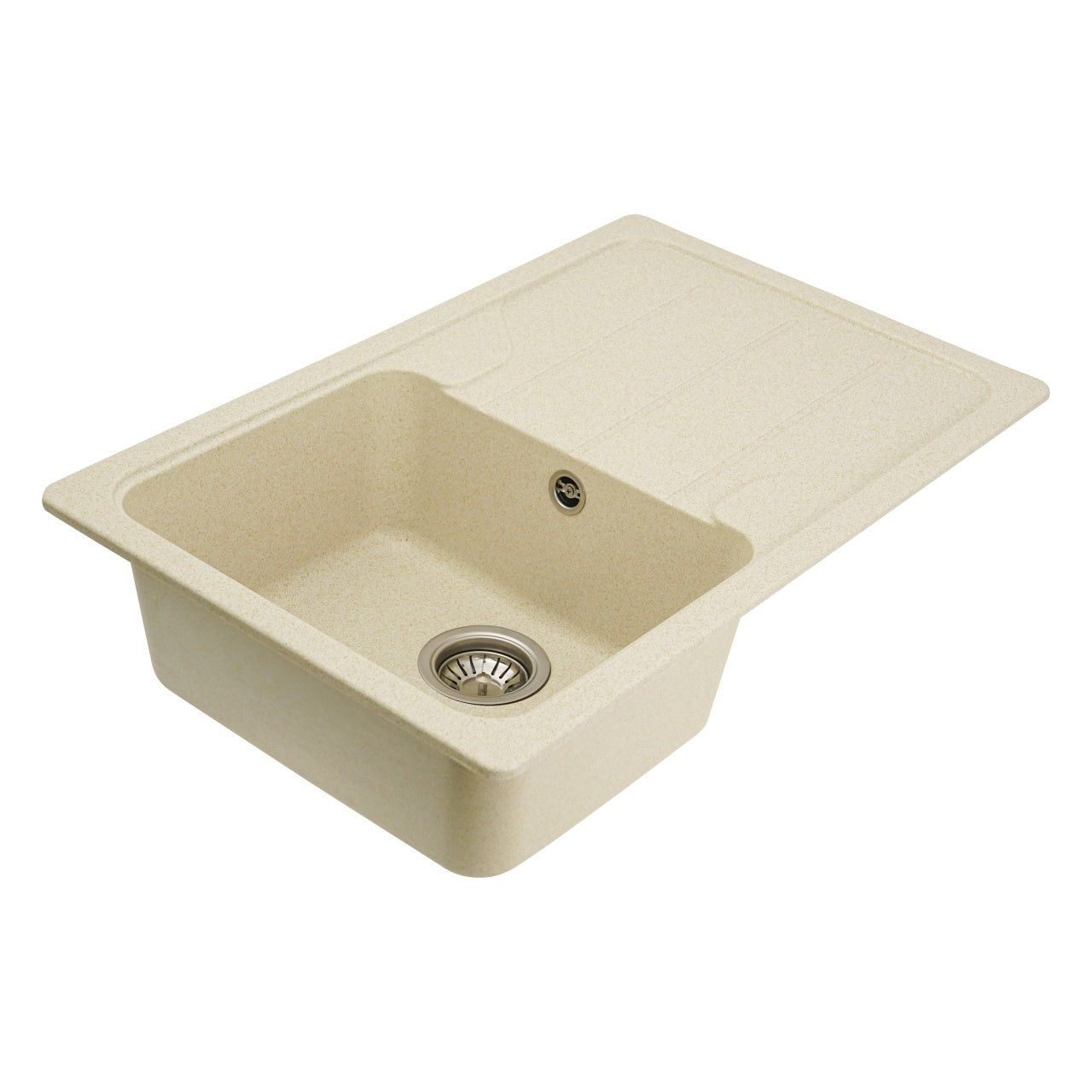 Chiuvetă din compozit de granit pentru bucătărie ELEFANT PREMIUM 7850 VERONA Nisip bej 775 x 495 mm