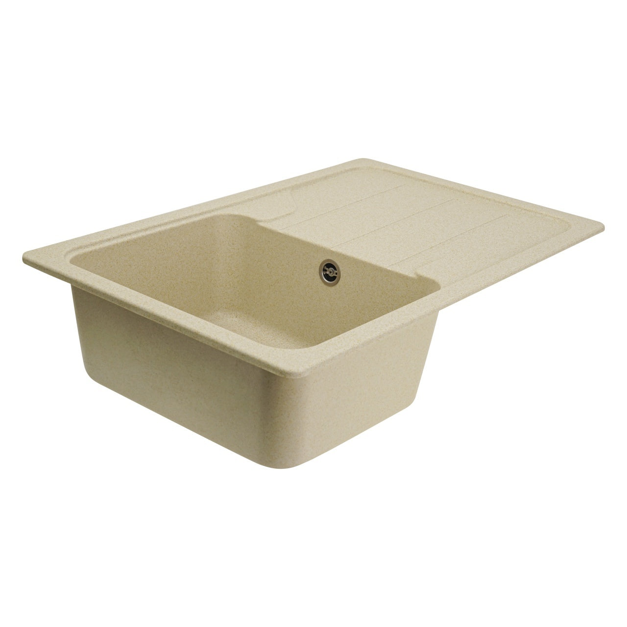 Chiuvetă din compozit de granit pentru bucătărie ELEFANT PREMIUM 7850 VERONA Nisip bej 775 x 495 mm