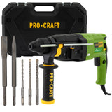 Ciocan rotopercutor Procraft BH-1400, 790W, SDS+, 26 mm, 900 RPM, 3 functii