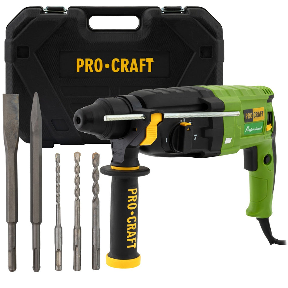 Ciocan rotopercutor Procraft BH-1400, 790W, SDS+, 26 mm, 900 RPM, 3 functii