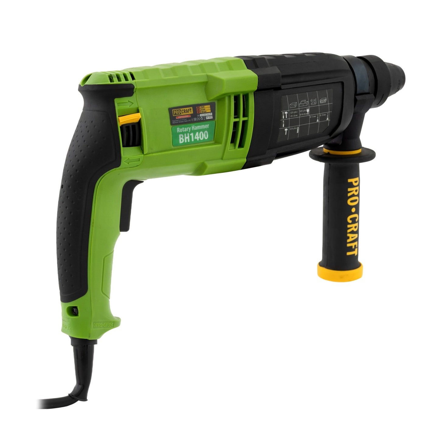 Ciocan rotopercutor Procraft BH-1400, 790W, SDS+, 26 mm, 900 RPM, 3 functii