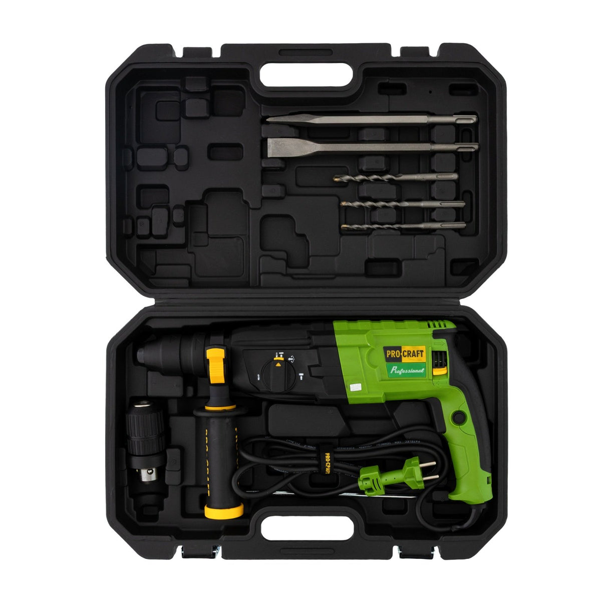 Ciocan rotopercutor Procraft BH1400DFR, 790W, 3J, 900 RPM, 4000 BPM, SDS+ si mandrina rapida