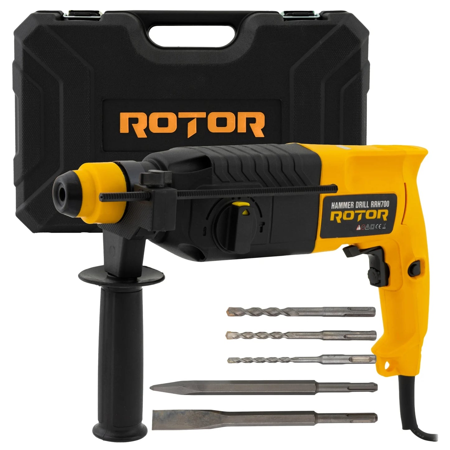 Ciocan rotopercutor ROTOR RRH700, 700W, 870 RPM, SDS Plus, 24 mm