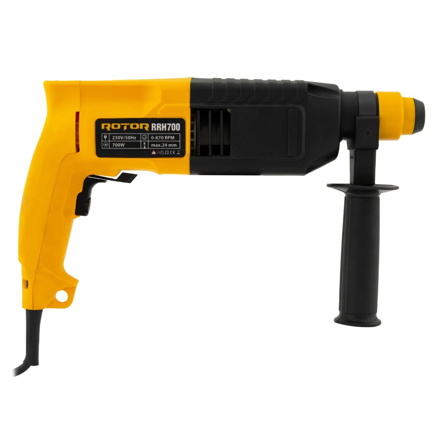 Ciocan rotopercutor ROTOR RRH700, 700W, 870 RPM, SDS Plus, 24 mm