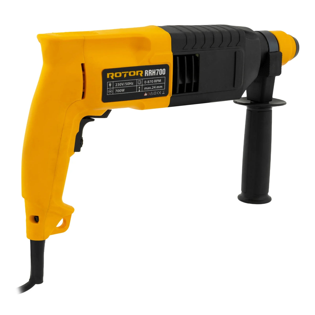 Ciocan rotopercutor ROTOR RRH700, 700W, 870 RPM, SDS Plus, 24 mm