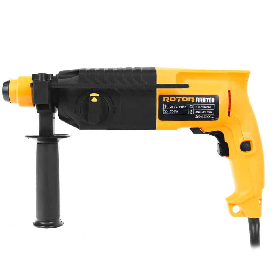 Ciocan rotopercutor ROTOR RRH700, 700W, 870 RPM, SDS Plus, 24 mm
