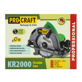 Fierastrau circular Procraft, 2000W, disc 185 mm, 5000 rpm, taiere 0–45°, adancime 65 mm