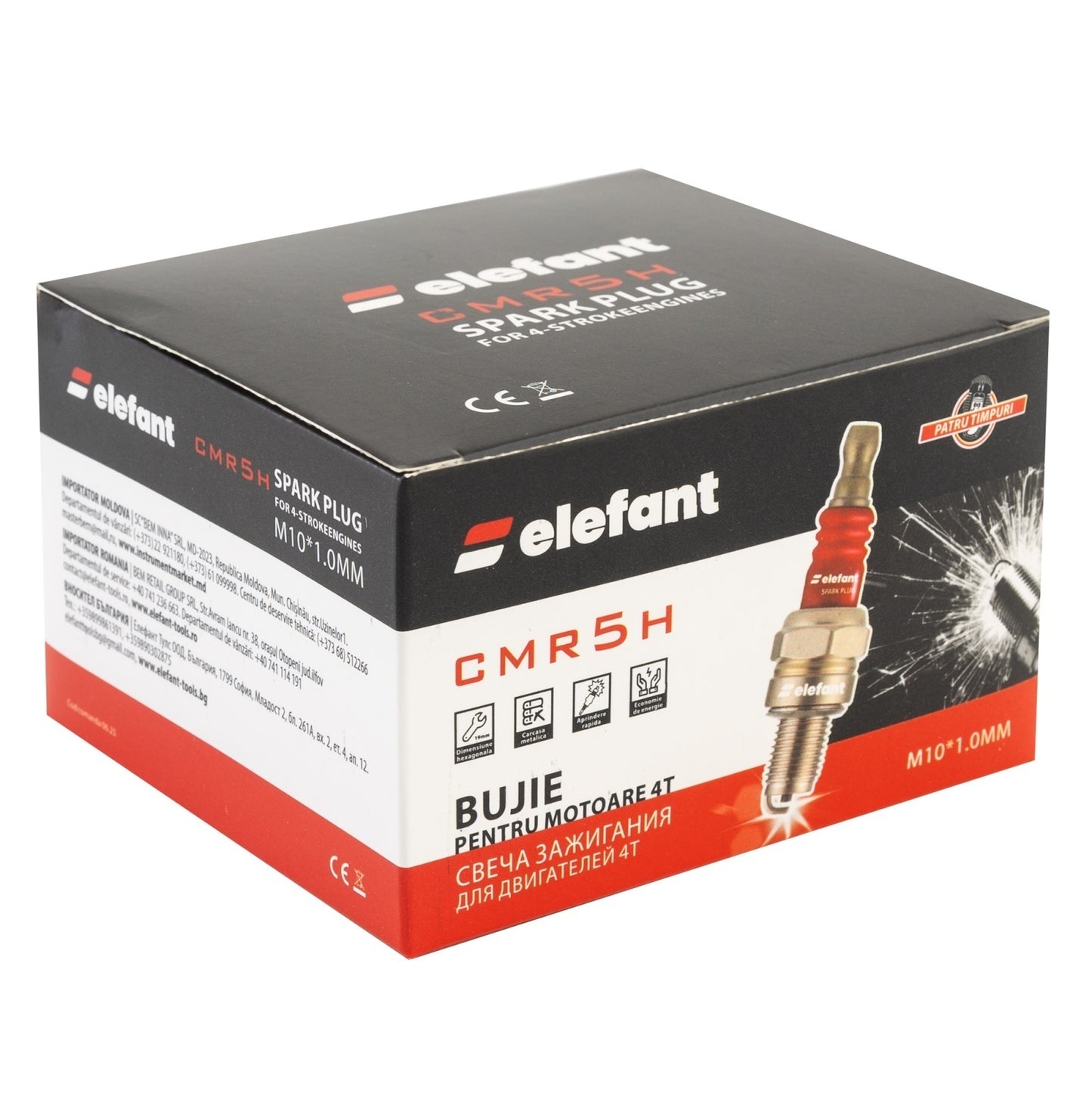 CMR5H Bujie pentru motoare 4T, M10*1MM, Elefant