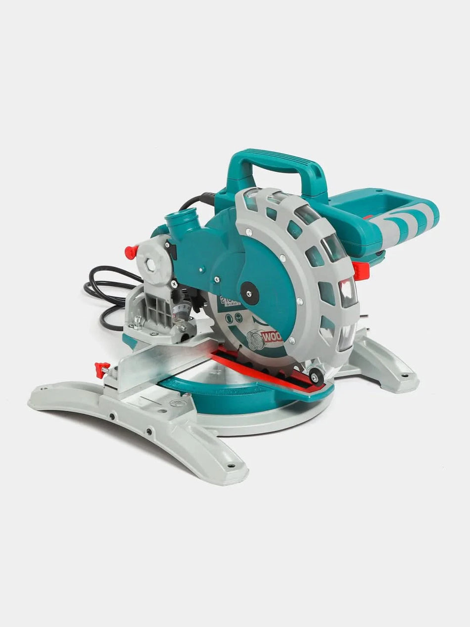 Fierastrau circular stationar TOTAL, 1400W, lama 210mm, taiere unghi 0°-45°, inclinare stanga 45°, colector praf, panza TCT inclusa