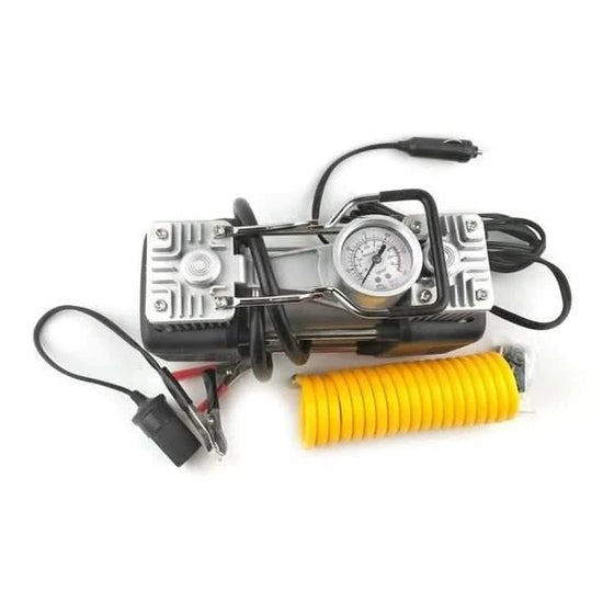 Compresor auto 12V premium, 2 cilindri, 40 L/min, lanterna, trusa accesorii, Lider