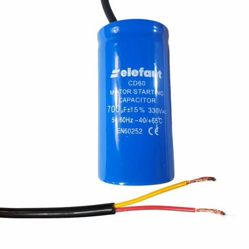 Condensator cu fire ELEFANT CD60 600µF 50x100mm 330V
