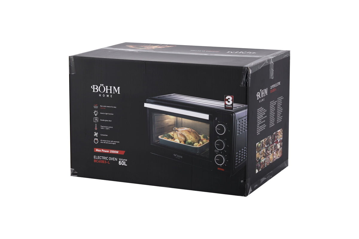 Cuptor Electric 60 L BOHM BC60B3-L, 2000W, 100-230Â°C, 5 Moduri Incalzire, Convectie - detaliu 12