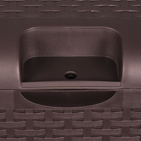 Cutie de depozitare TOUGH MASTER TM-SBR46, 460L, stil ratan, culoare cafea, fără balamale