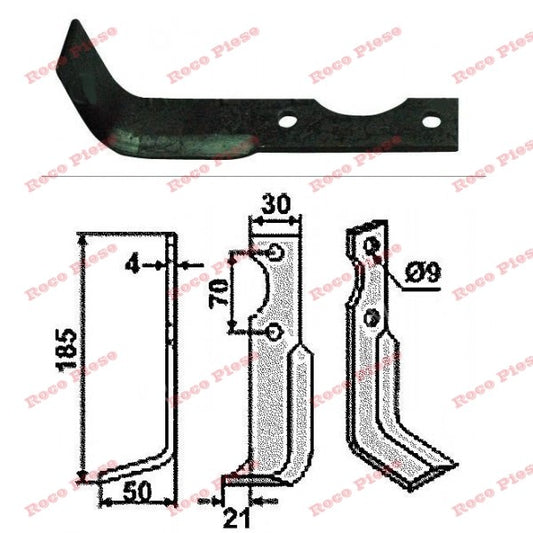 Cutit motocultor 185mm x 30mm (stanga) AGRIA