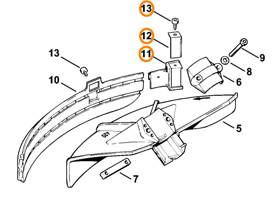 Cutitas + suport carcasa protectie motocoasa Stihl (4119 710 6000)
