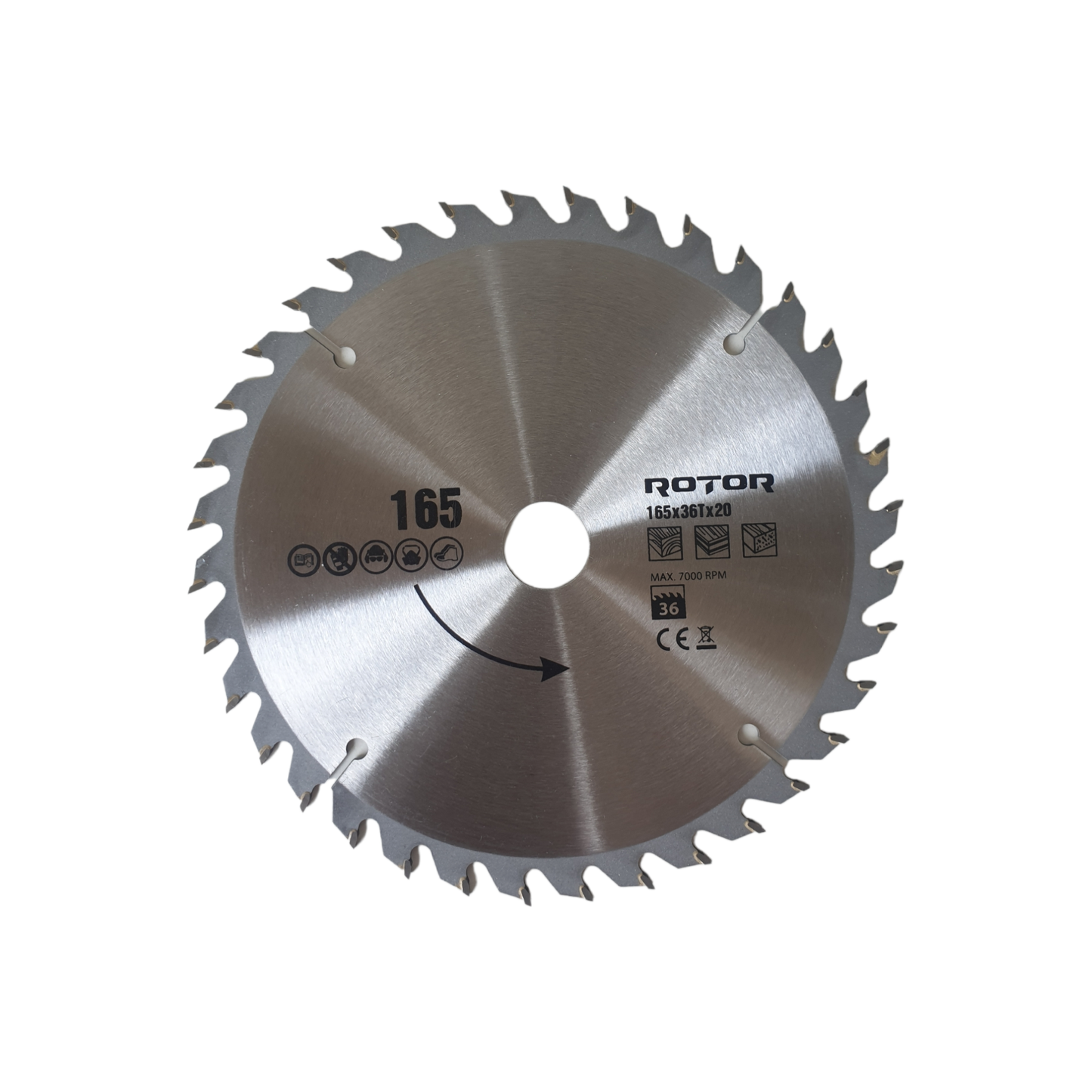 Disc de taiat lemnul Rotor, 165x20 36T ef21219