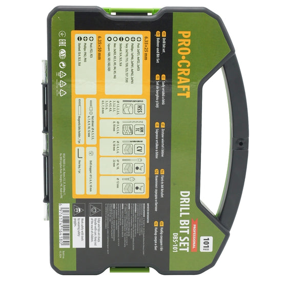 Set Biti ProCraft DBS-101, 101 piese, set complet pentru atelier