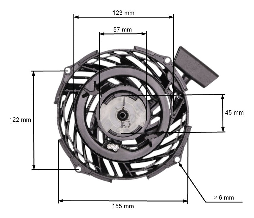 Demaror Briggs  Stratton model 09P702, series 450E, 500E, 550E, 575E