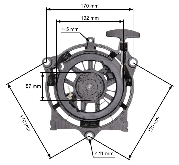Demaror compatibil Honda GCV 135, GCV 160, GCV 190 (model II)