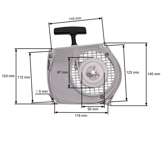 Demaror drujba compatibil Stihl 028, 028AV, 028 Super, 028 WB
