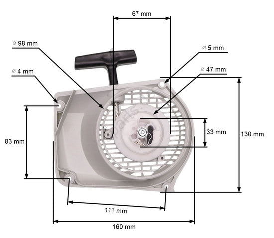 Demaror drujba compatibil Stihl MS240, MS260, 024, 026