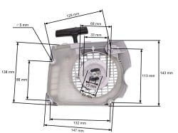 Demaror compatibil Stihl MS 341, MS 361, MS 361C