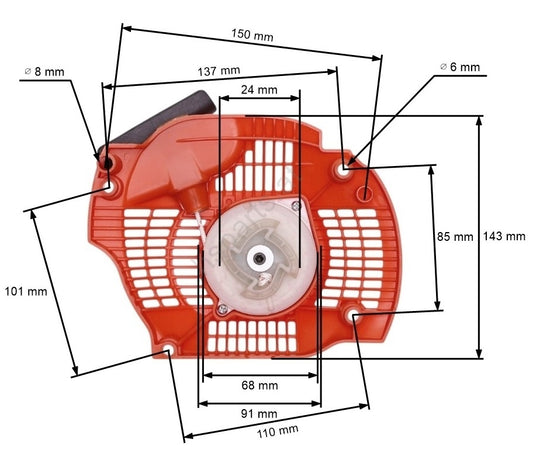 Demaror drujba Husqvarna 445, 450
