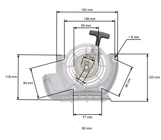 Demaror motocoasa compatibil Stihl FS120, FS200, FS250, FS300, FS350, FR350, BT120C, BT121
