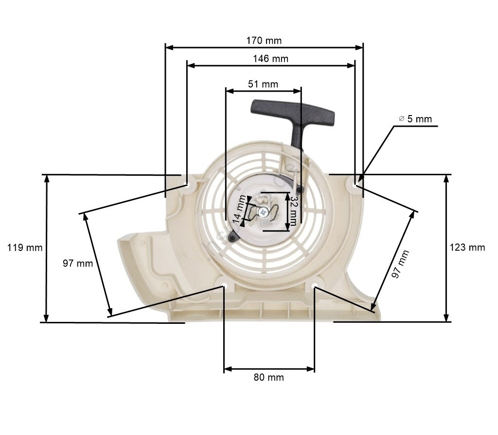 Demaror motocoasa compatibil Stihl FS400 FS450 FS480
