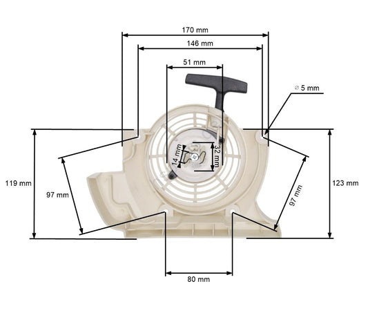 Demaror motocoasa compatibil Stihl FS400 FS450 FS480