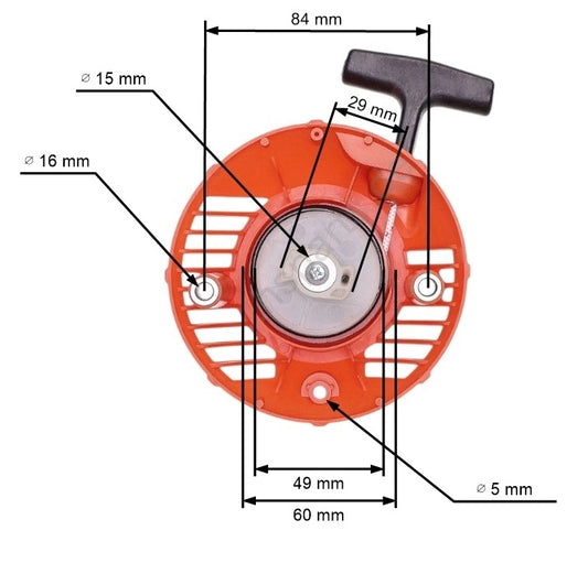 Demaror motocoasa Husqvarna 125, 128 etc
