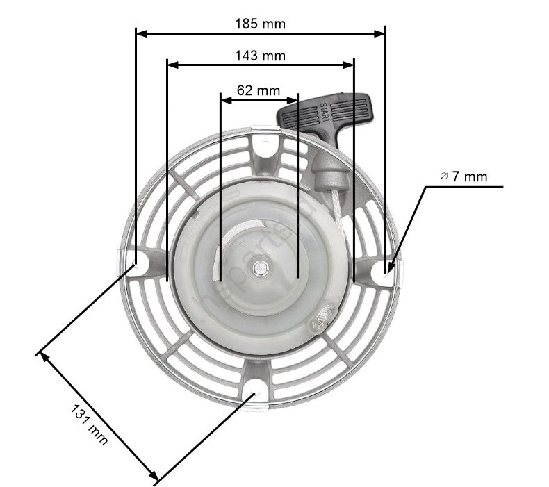 Demaror motor diesel Hatz 1B20 / 1B30 / 1B40