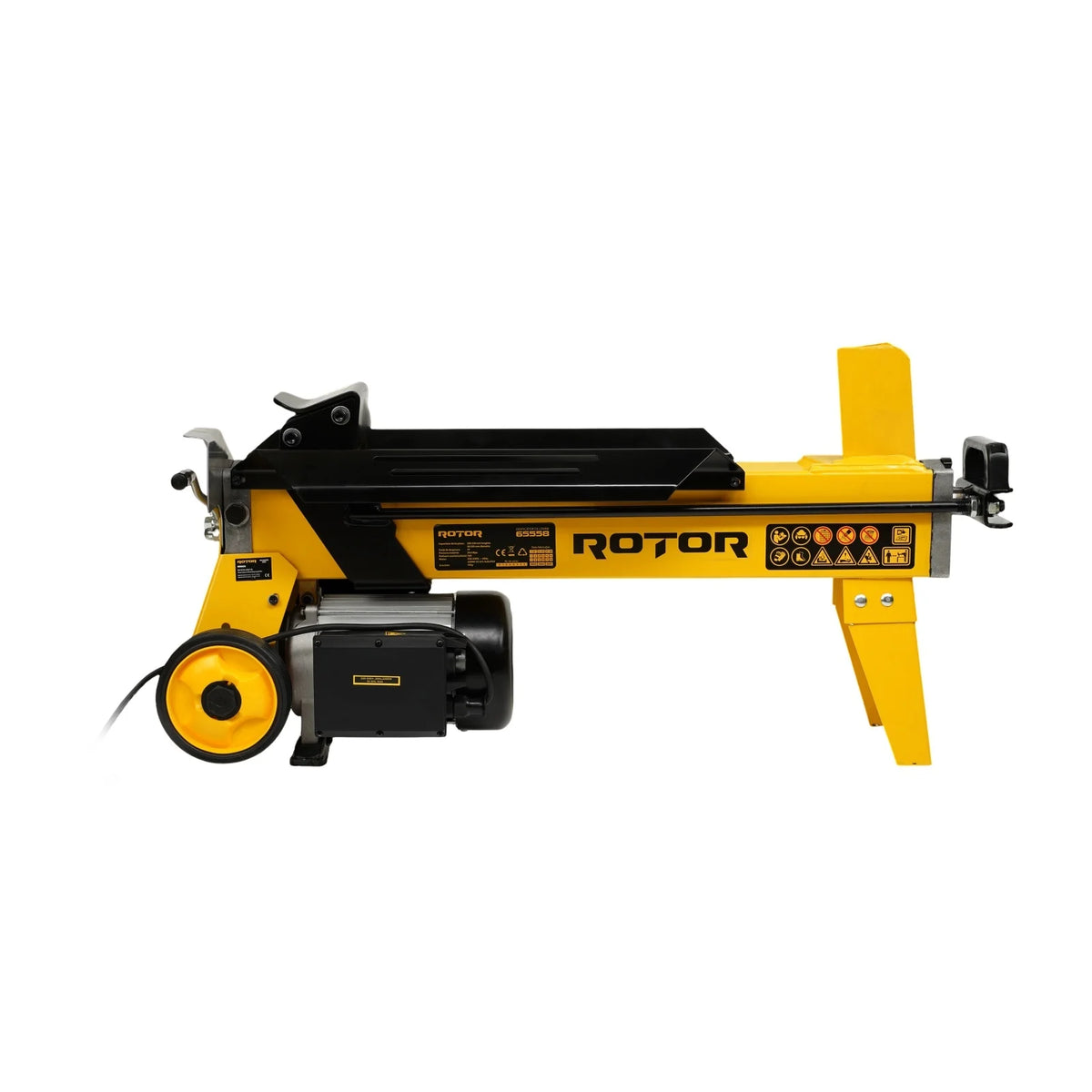 Despicator Lemne Electric ROTOR 65558, 2200W, Forta 5 Tone, Protectie, Hidraulic, Busteni 52 cm