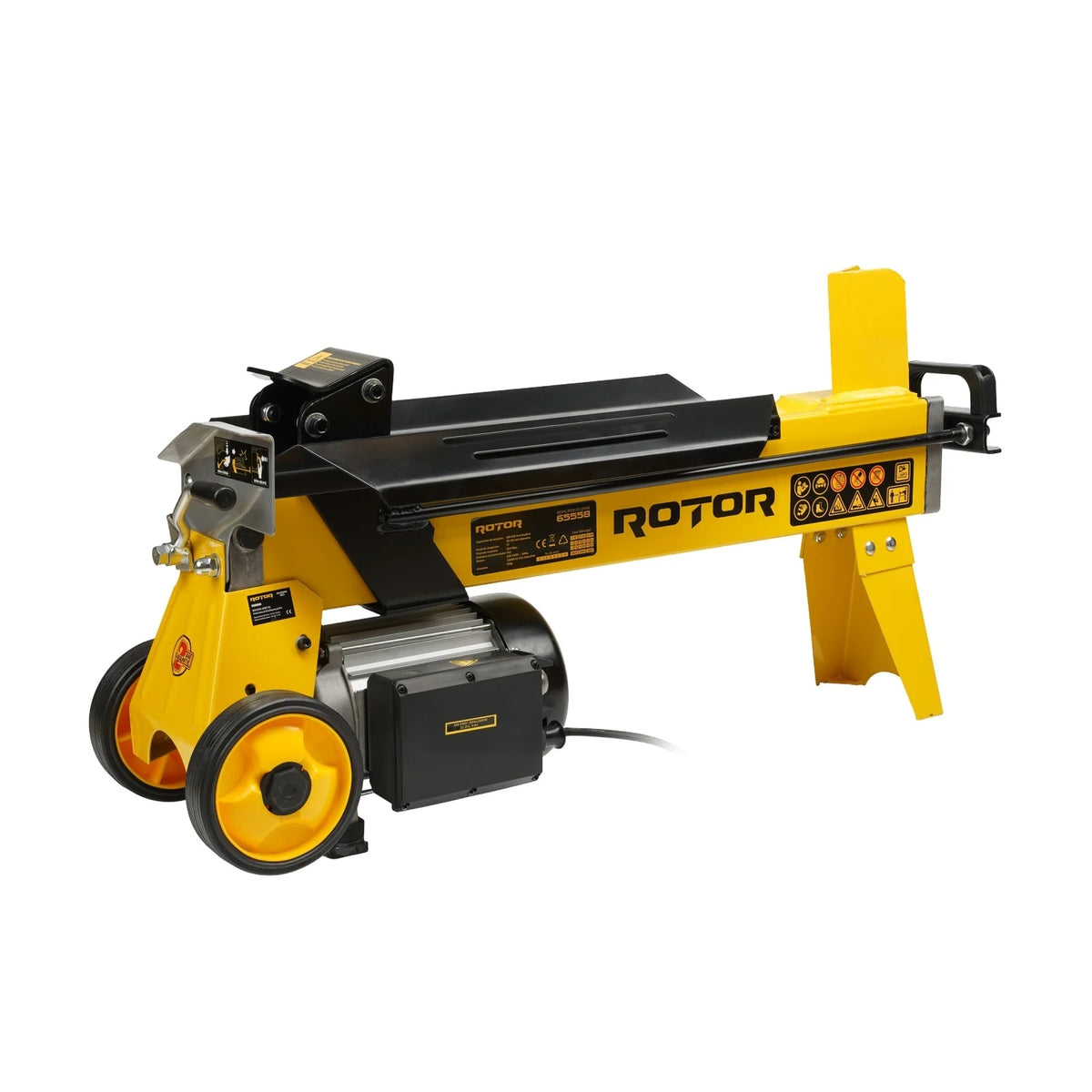 Despicator Lemne Electric ROTOR 65558, 2200W, Forta 5 Tone, Protectie, Hidraulic, Busteni 52 cm