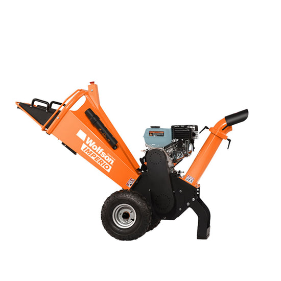 Tocator de crengi orizontal WOLFSON 8CP, motor benzina 4 timpi, taiere pana la 100mm, utilizare PROFESIONALA