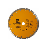 Disc diamantat TURBO ROTOR, 230 mm, prindere 22.23 mm, pentru beton si caramida