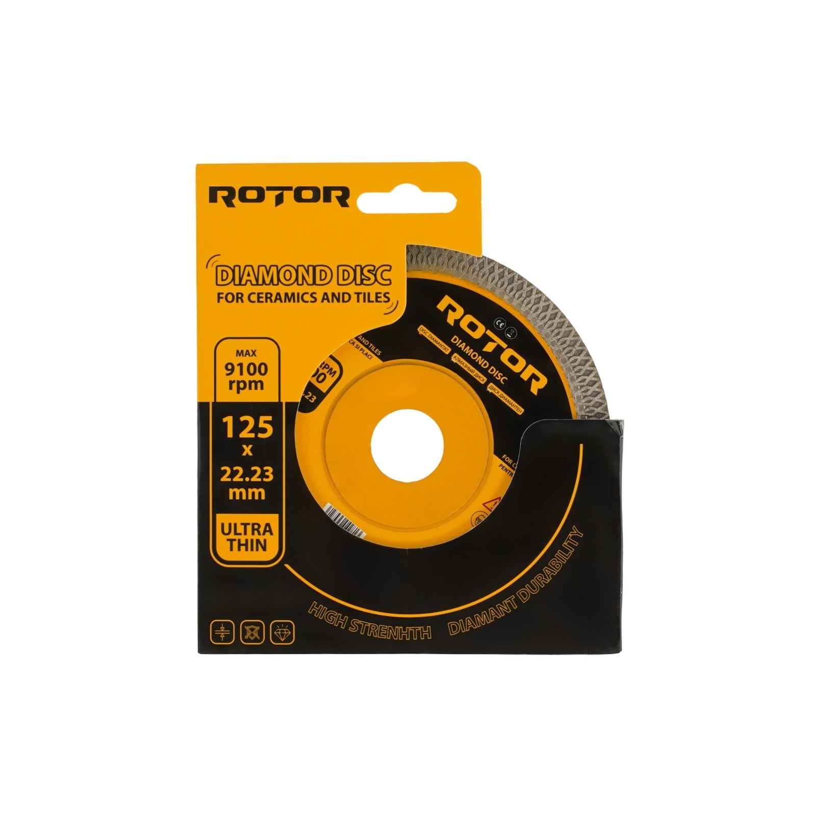 Disc diamantat pentru ceramica ultra subtire ROTOR 125*22,23